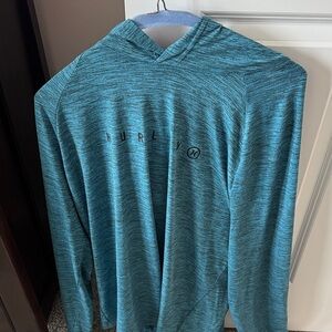 Hurley Teal Space-Dye Pullover Hoodie